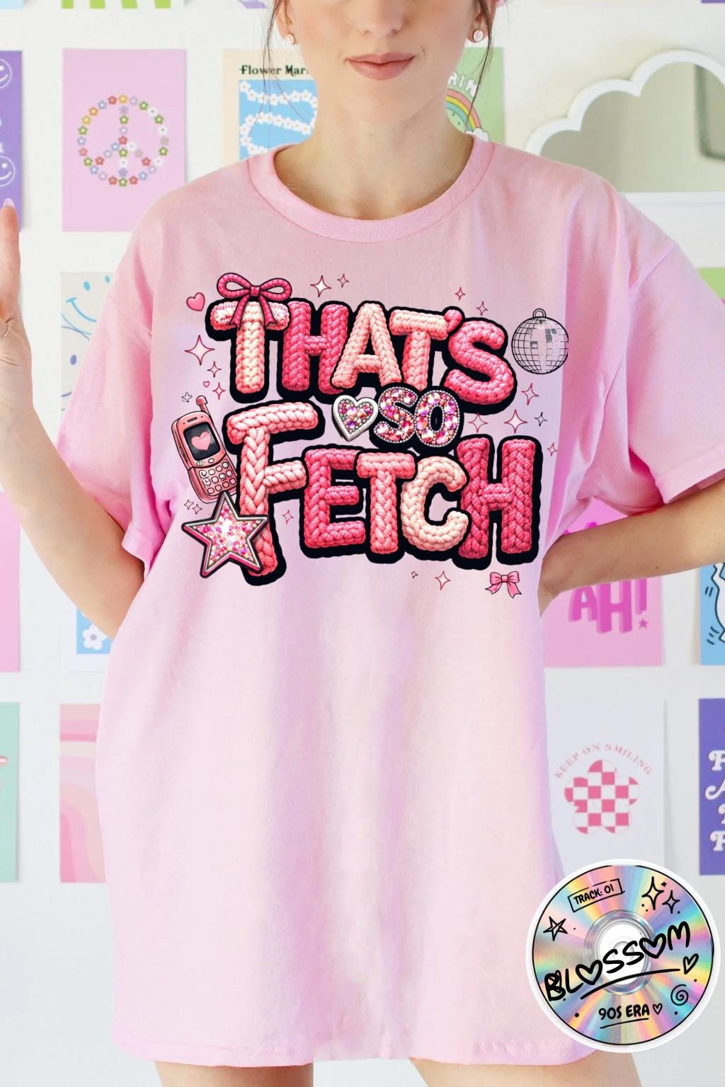 Thats So Fetch graphic T-shirt | Mean Girls inspired pink glitter text
