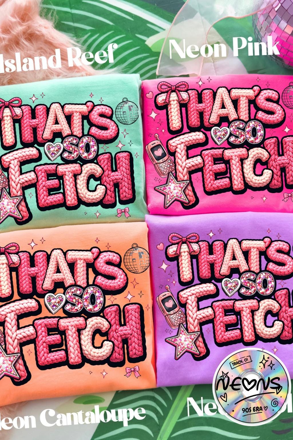 Thats So Fetch graphic T-shirt | Mean Girls inspired pink glitter text