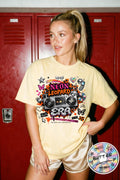 Neon Leopard Boombox Graphic T-shirt | Retro 80s Music Art