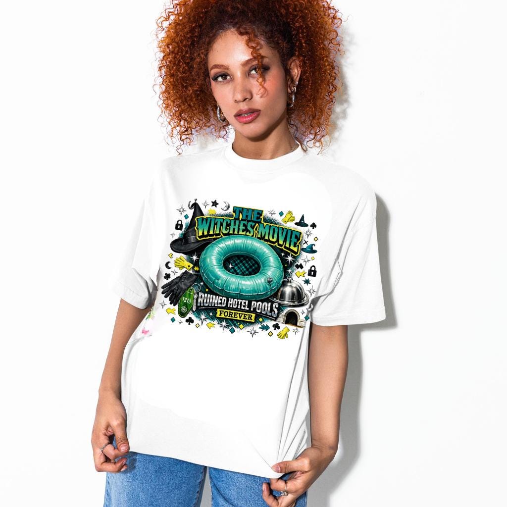 Witches Pool Graphic T-Shirt | Halloween Cult Symbol Tee Gothic Alternative Vintage Washed Unisex Top