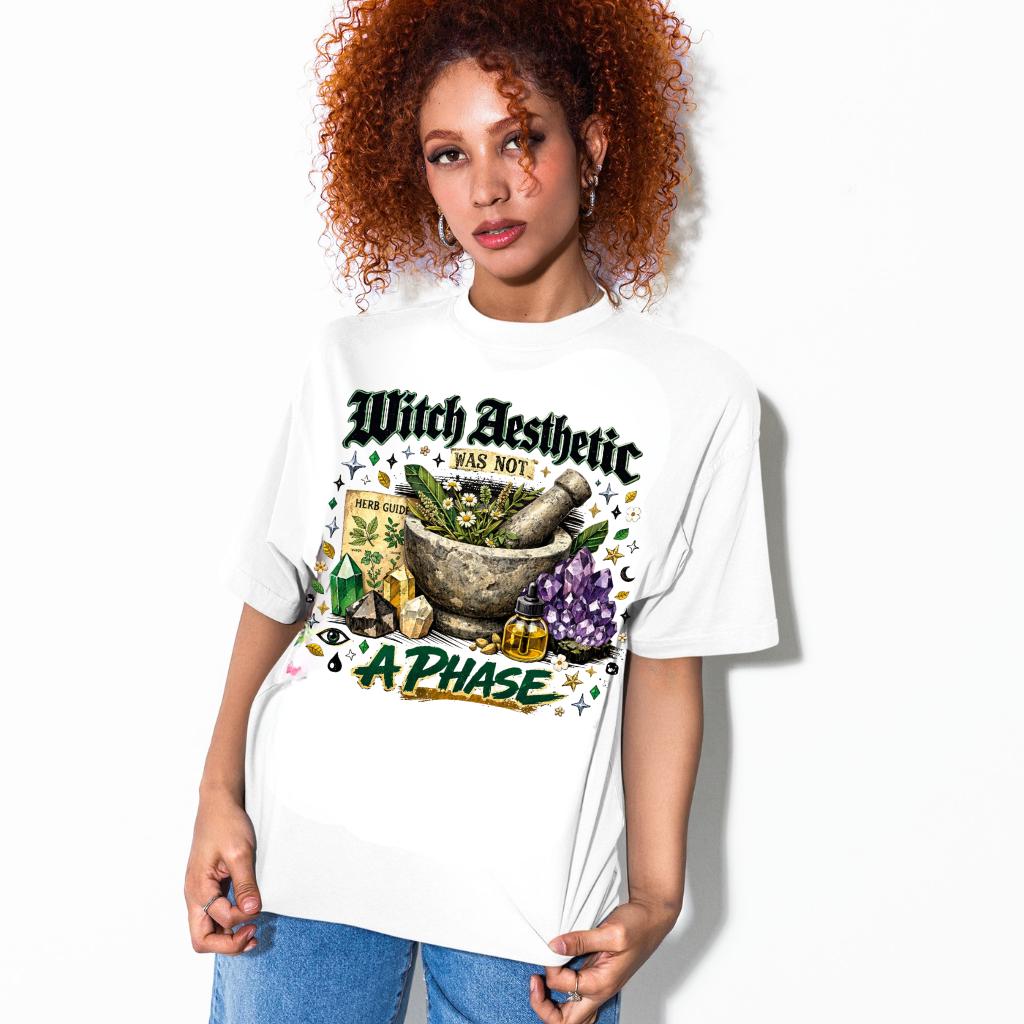 Witch Mortar Pestle T-Shirt | Botanical Witchy Graphic Tee | Pagan Herbalist Occult Fashion Gift