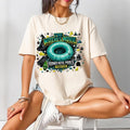 Witches Pool Graphic T-Shirt | Halloween Cult Symbol Tee Gothic Alternative Vintage Washed Unisex Top