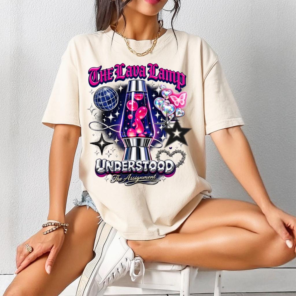 The Lava Lamp Understood T-Shirt | Retro Disco Graphic Tee Vintage 70s Groovy Hippie Psychedelic Design