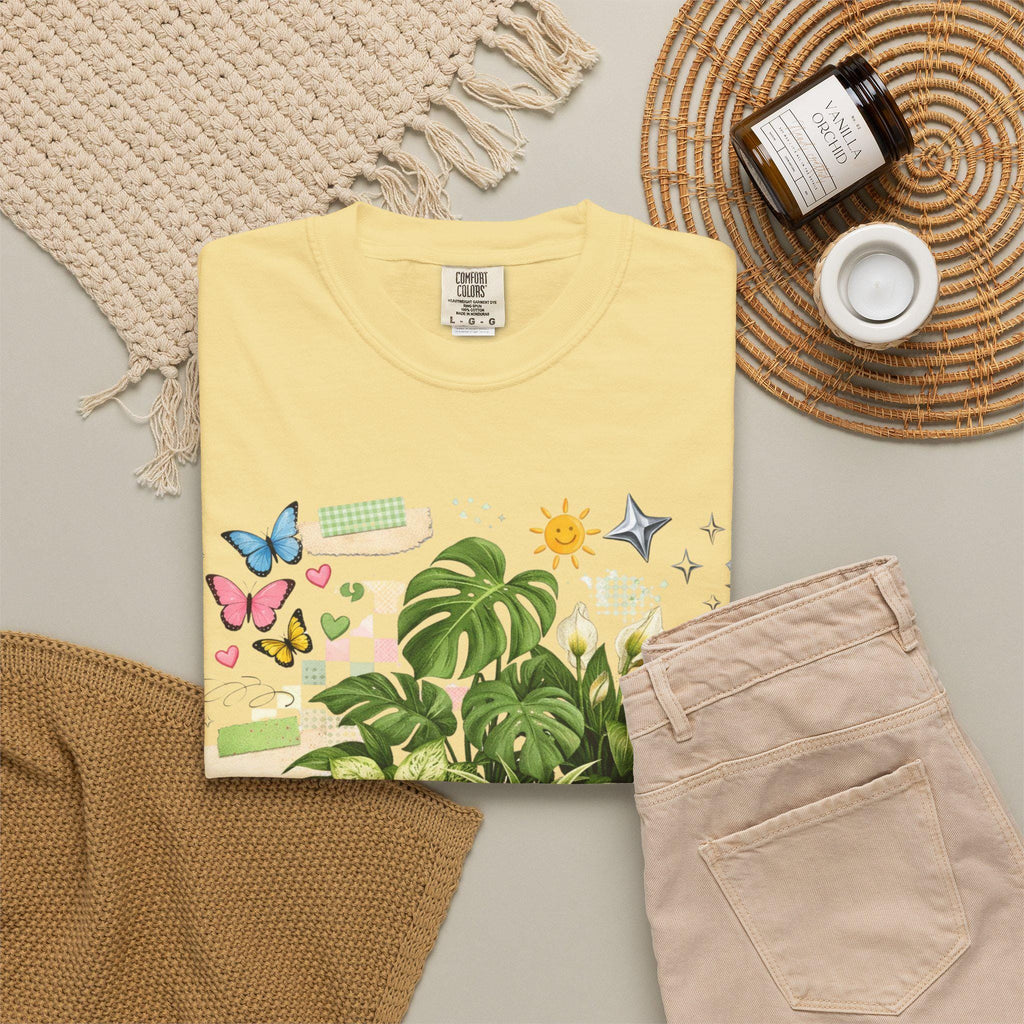 Plant Girl Era T-Shirt | Potted Plants, Monstera, Watering Can, Butterfly Design