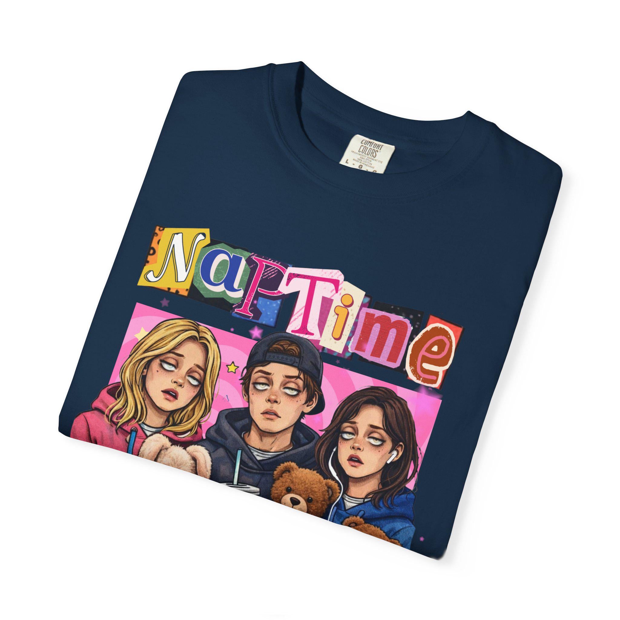 Naptime Is Mandatory T-shirt | Cozy Teddy Trio Illustration