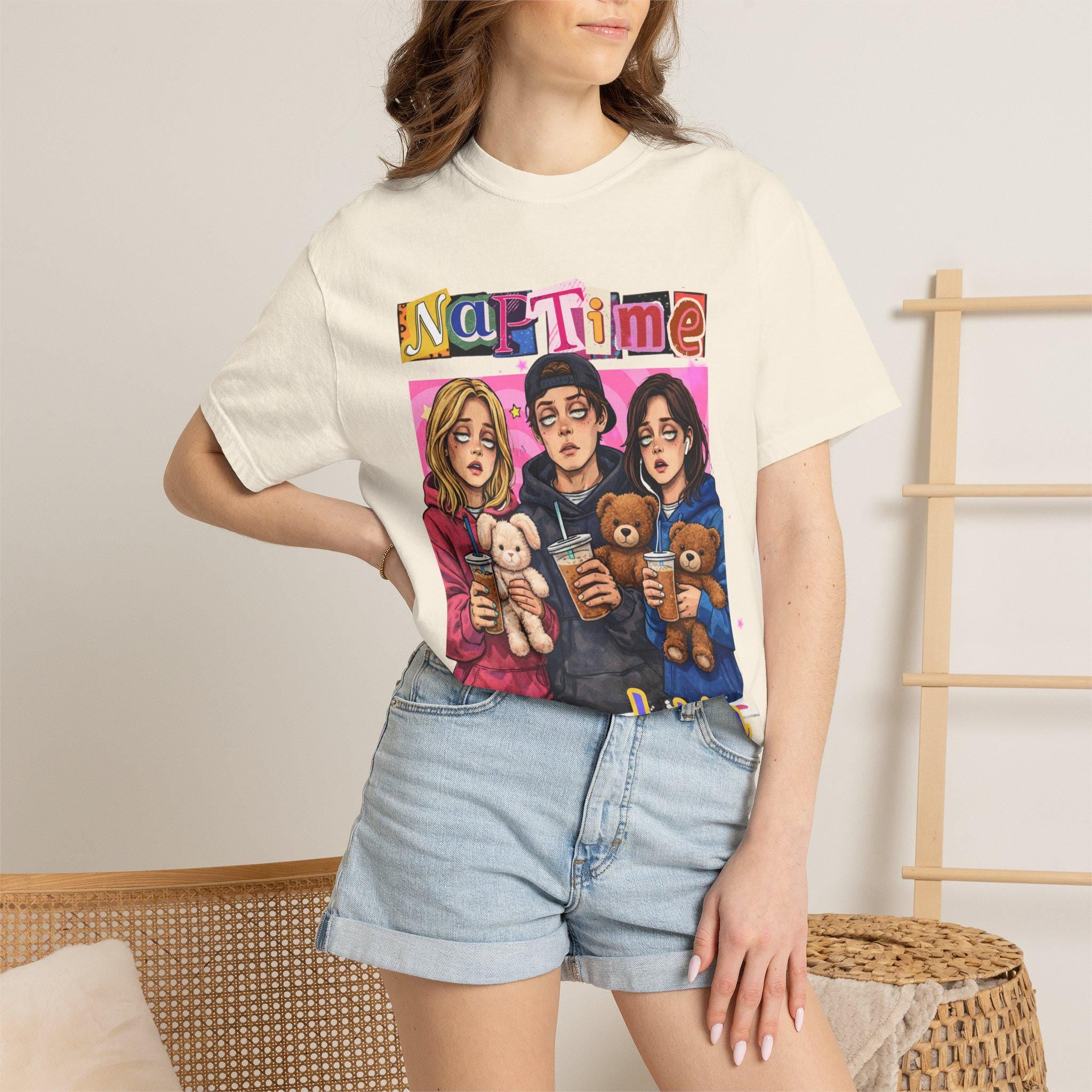 Naptime Is Mandatory T-shirt | Cozy Teddy Trio Illustration