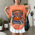 Trick or Treat Bag pumpkin strategy T-Shirt | Halloween candy jack-o'-lantern design