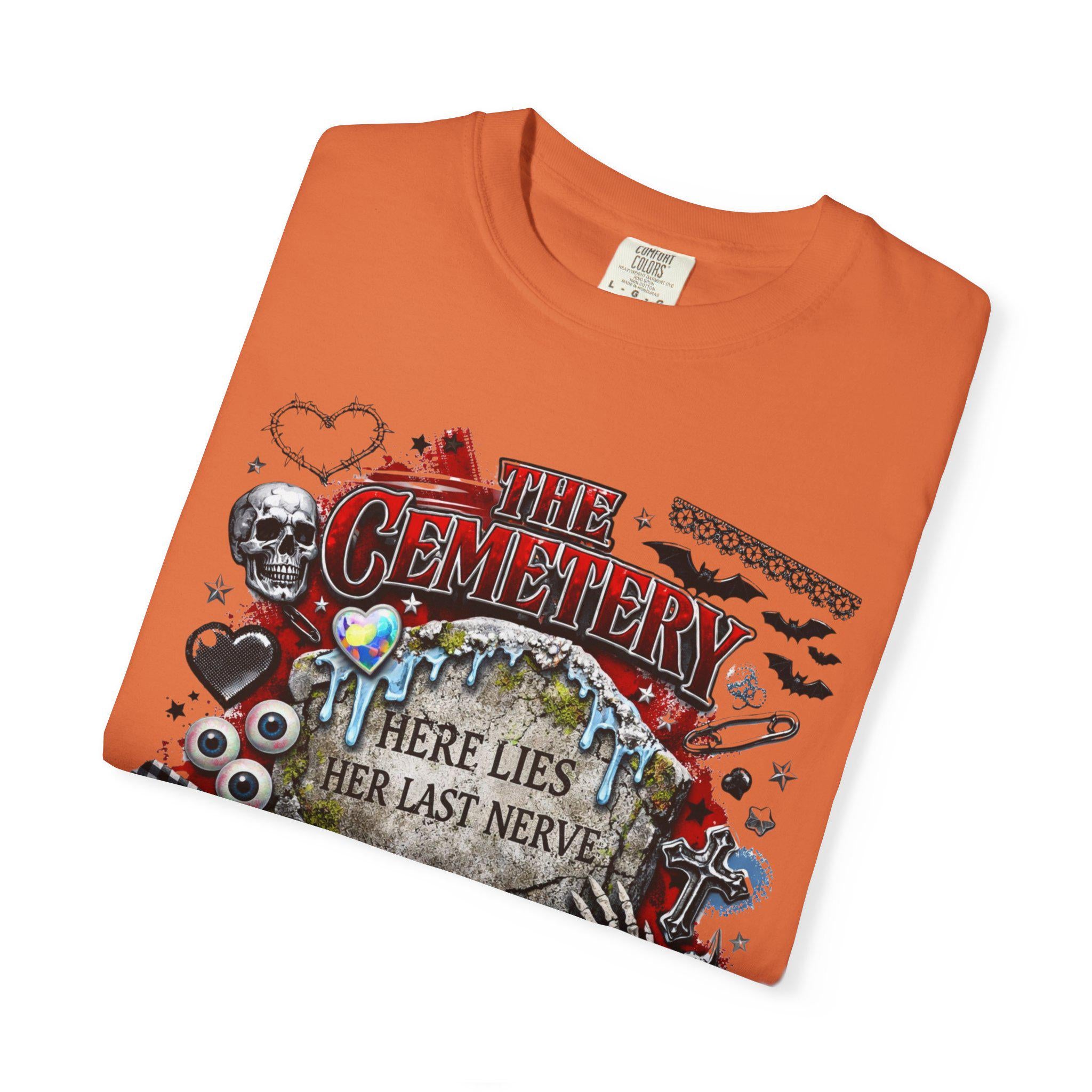 Gothic Cemetery Skull Graphic Tee | Horror Halloween Unisex Shirt