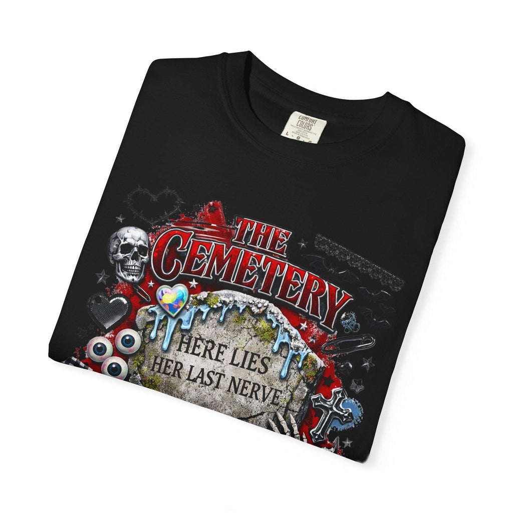 Gothic Cemetery Skull Graphic Tee | Horror Halloween Unisex Shirt