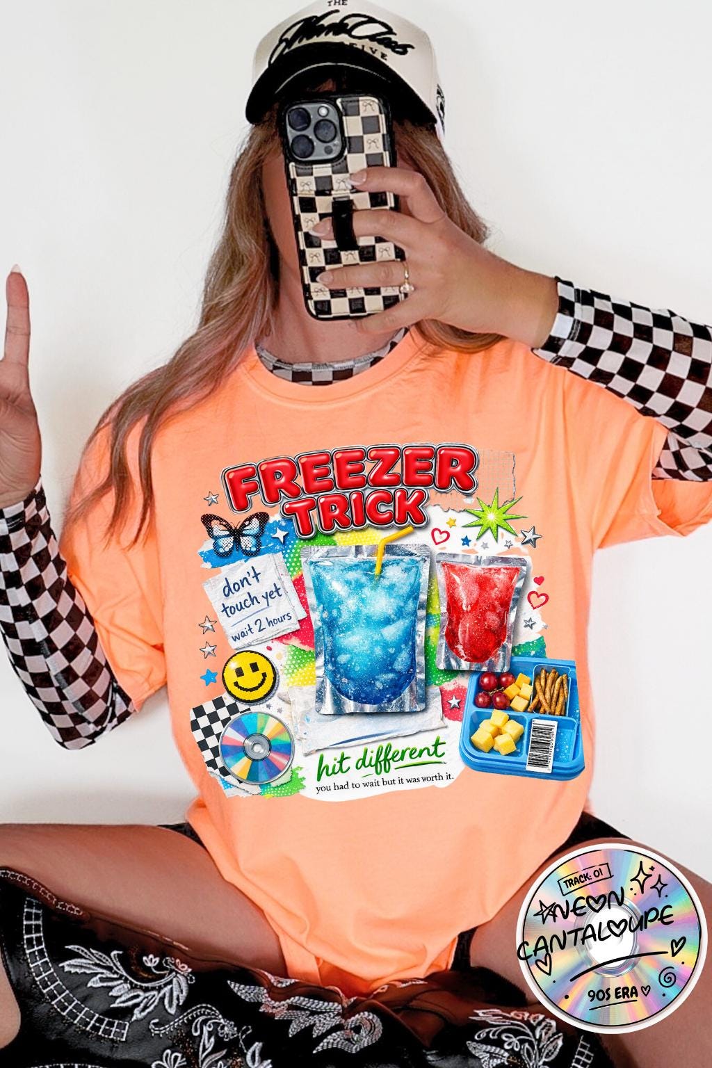 Freezer Trick Popsicle Illustration T-shirt | Retro Snack Graphic Tee