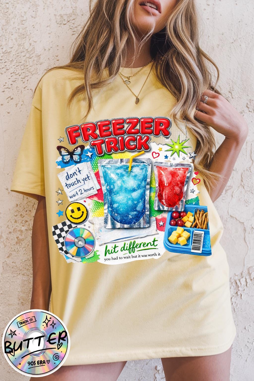 Freezer Trick Popsicle Illustration T-shirt | Retro Snack Graphic Tee