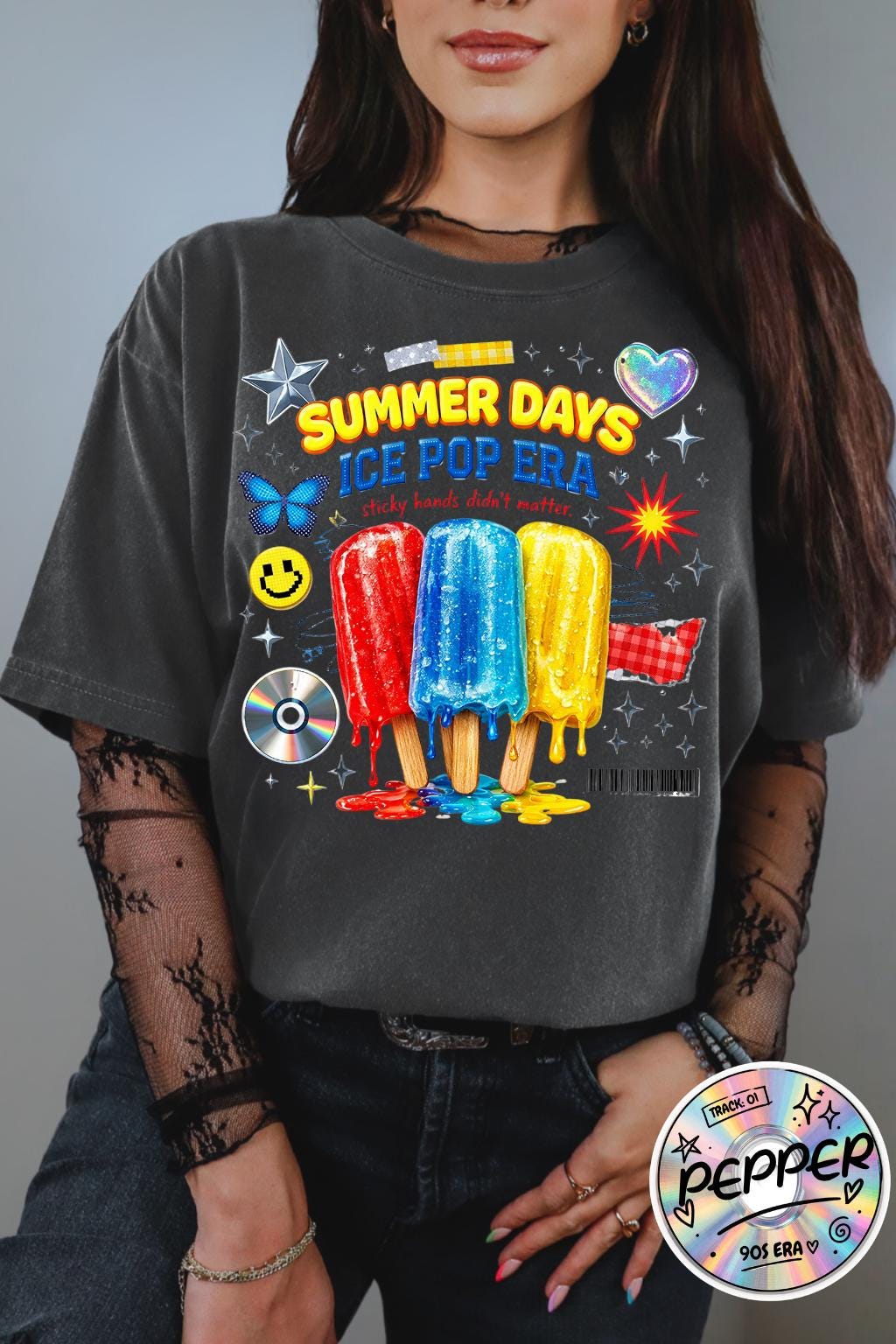 Summer Days Ice Pop Graphic T-Shirt | Popsicle Retro Pop Art