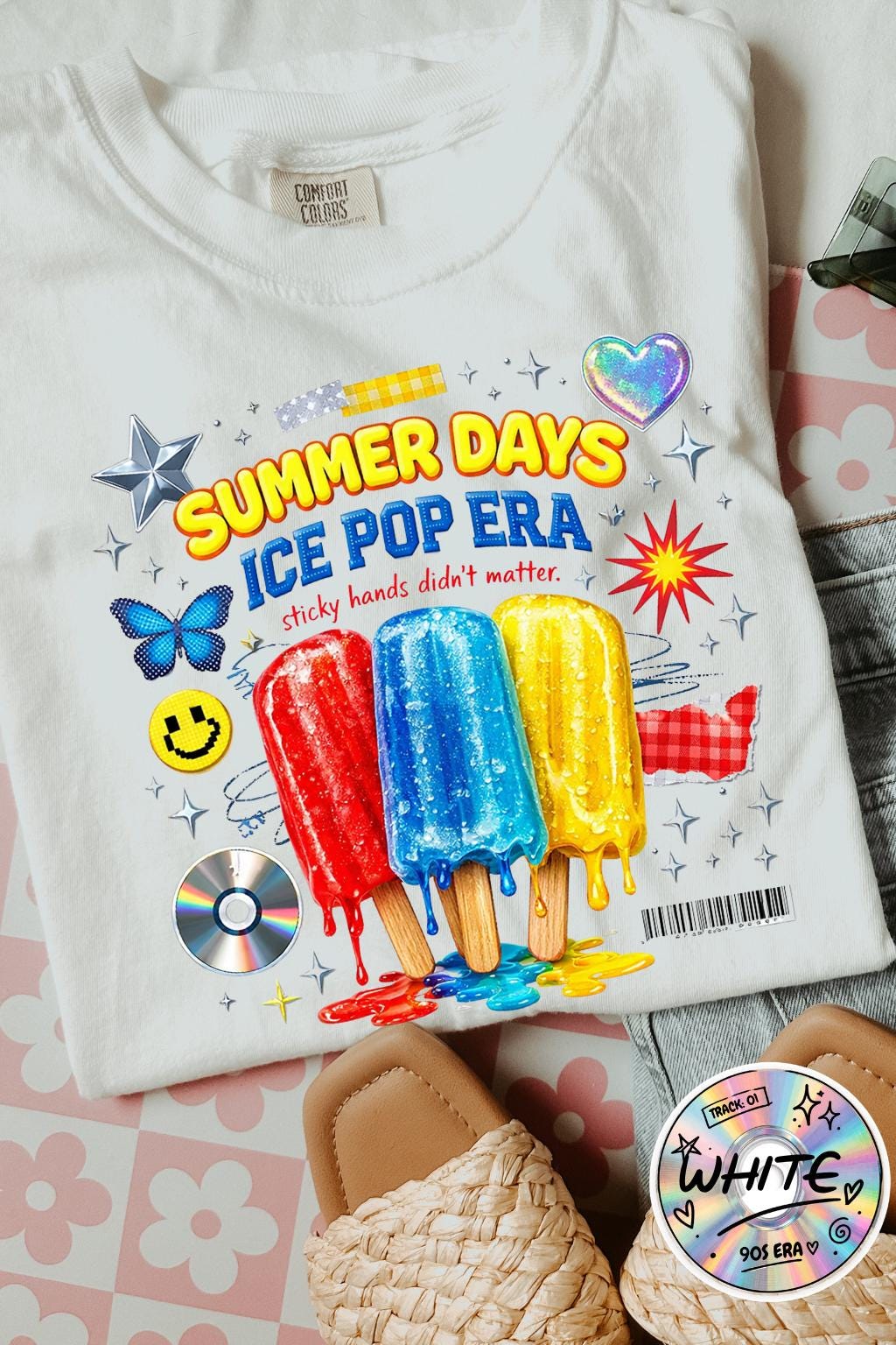 Summer Days Ice Pop Graphic T-Shirt | Popsicle Retro Pop Art