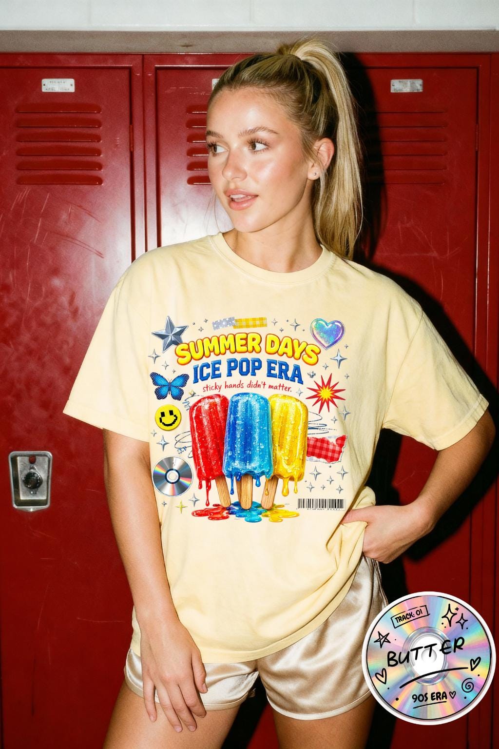 Summer Days Ice Pop Graphic T-Shirt | Popsicle Retro Pop Art