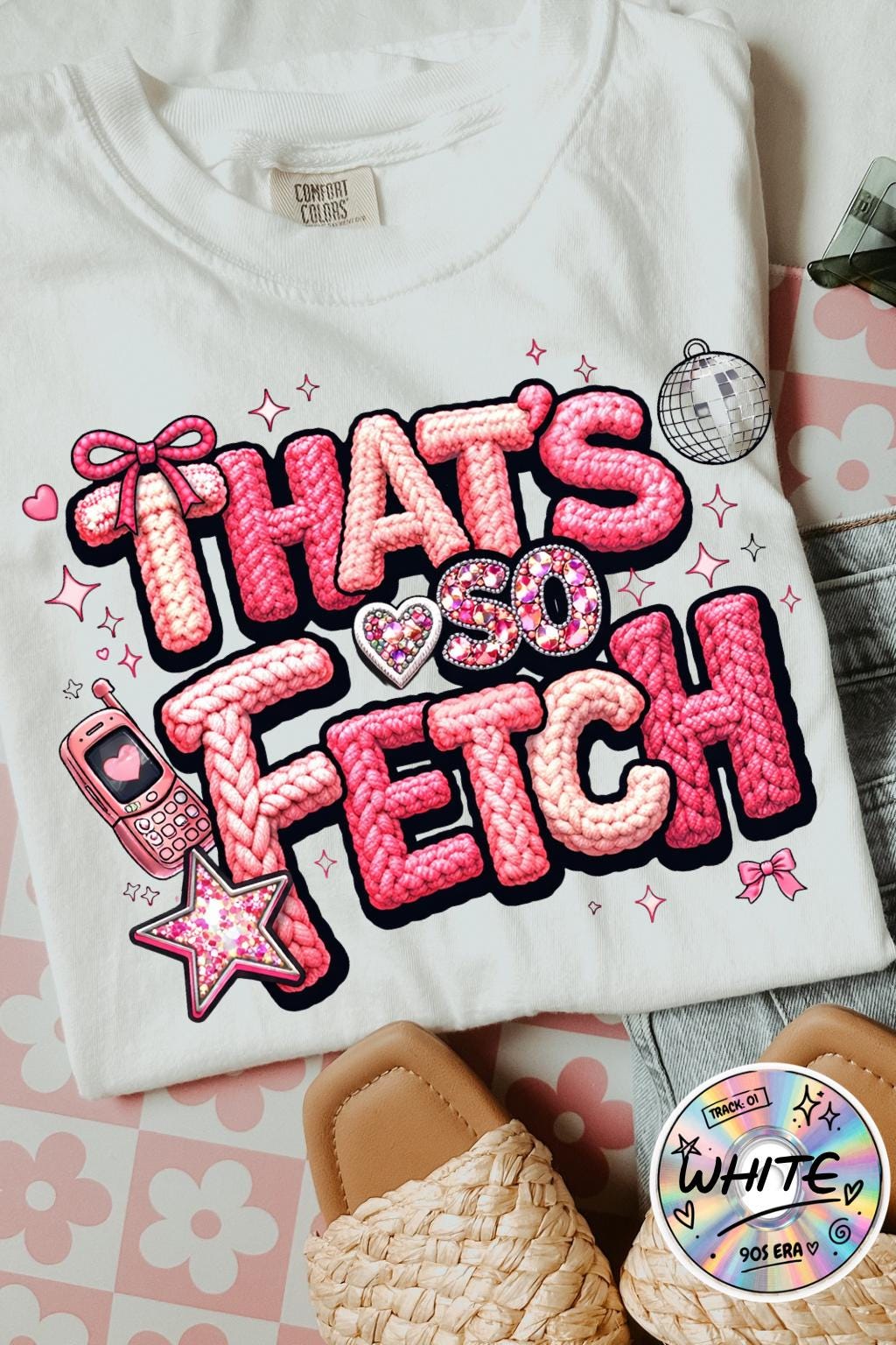 Thats So Fetch graphic T-shirt | Mean Girls inspired pink glitter text