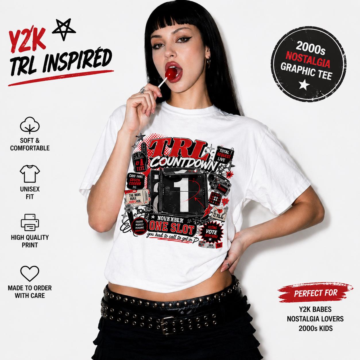 TotalL Countdown Graphic Tee, Y2K Pop Culture Nostalgia Shirt