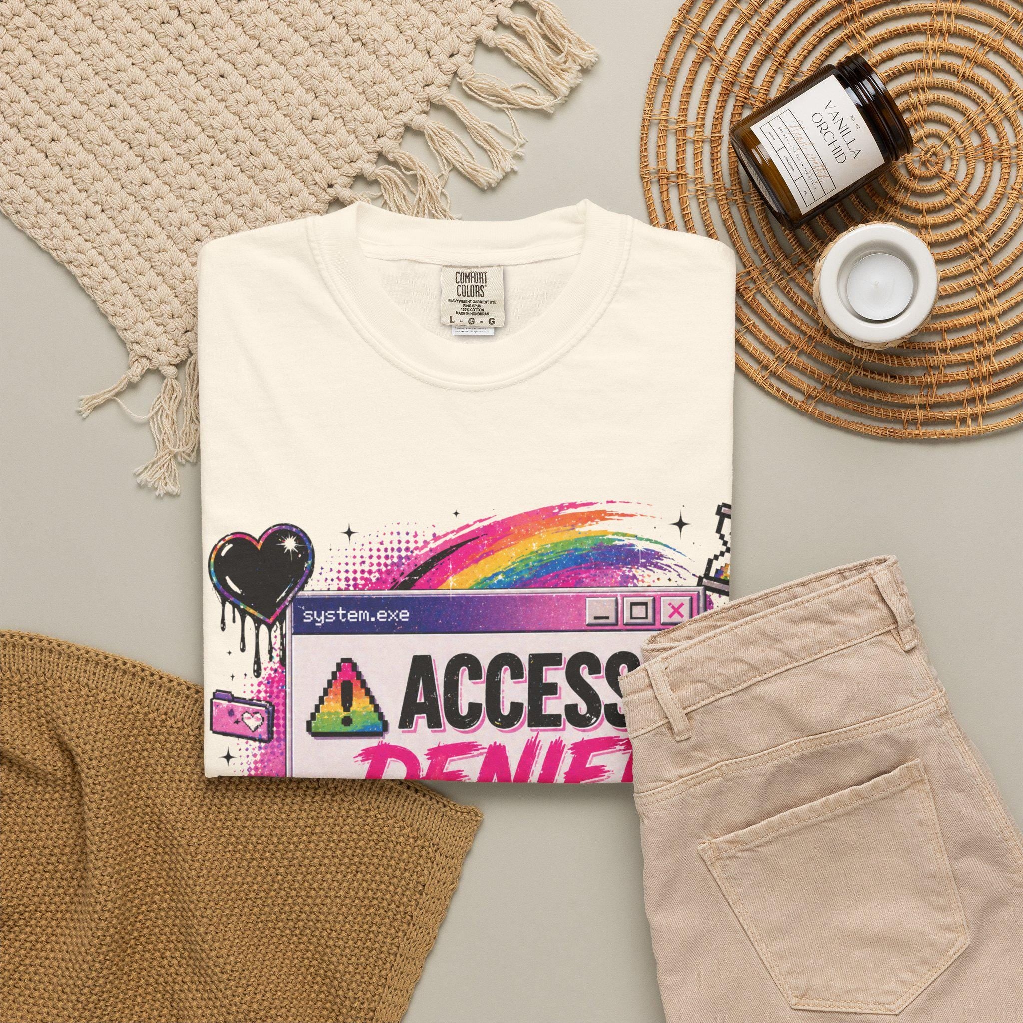 Access Denied Shirt, Y2K Graphic Tee, Retro Computer Aesthetic Shirt, Sassy Quote Tee, 2000s Internet Style Top, Trendy Statement Tee