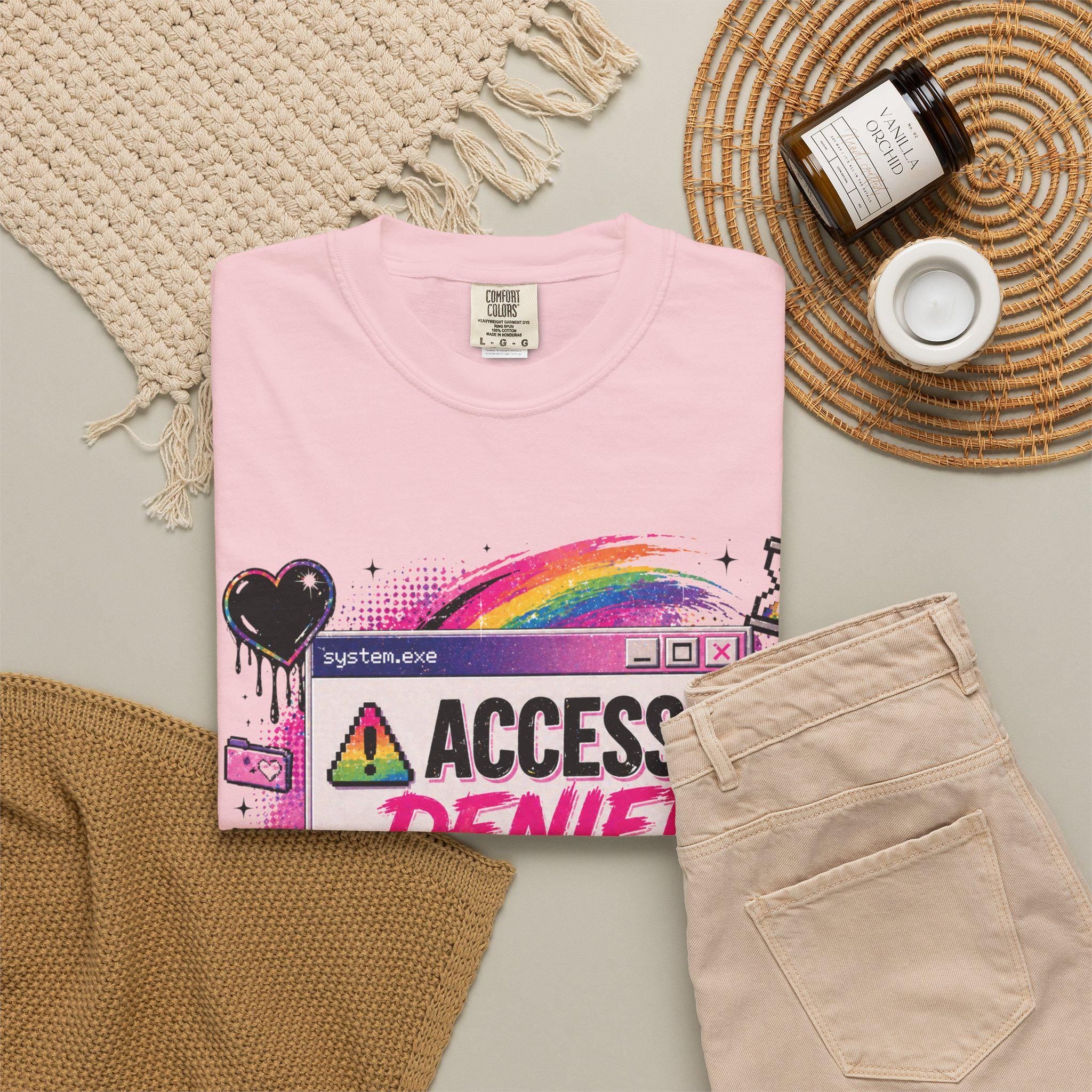 Access Denied Shirt, Y2K Graphic Tee, Retro Computer Aesthetic Shirt, Sassy Quote Tee, 2000s Internet Style Top, Trendy Statement Tee
