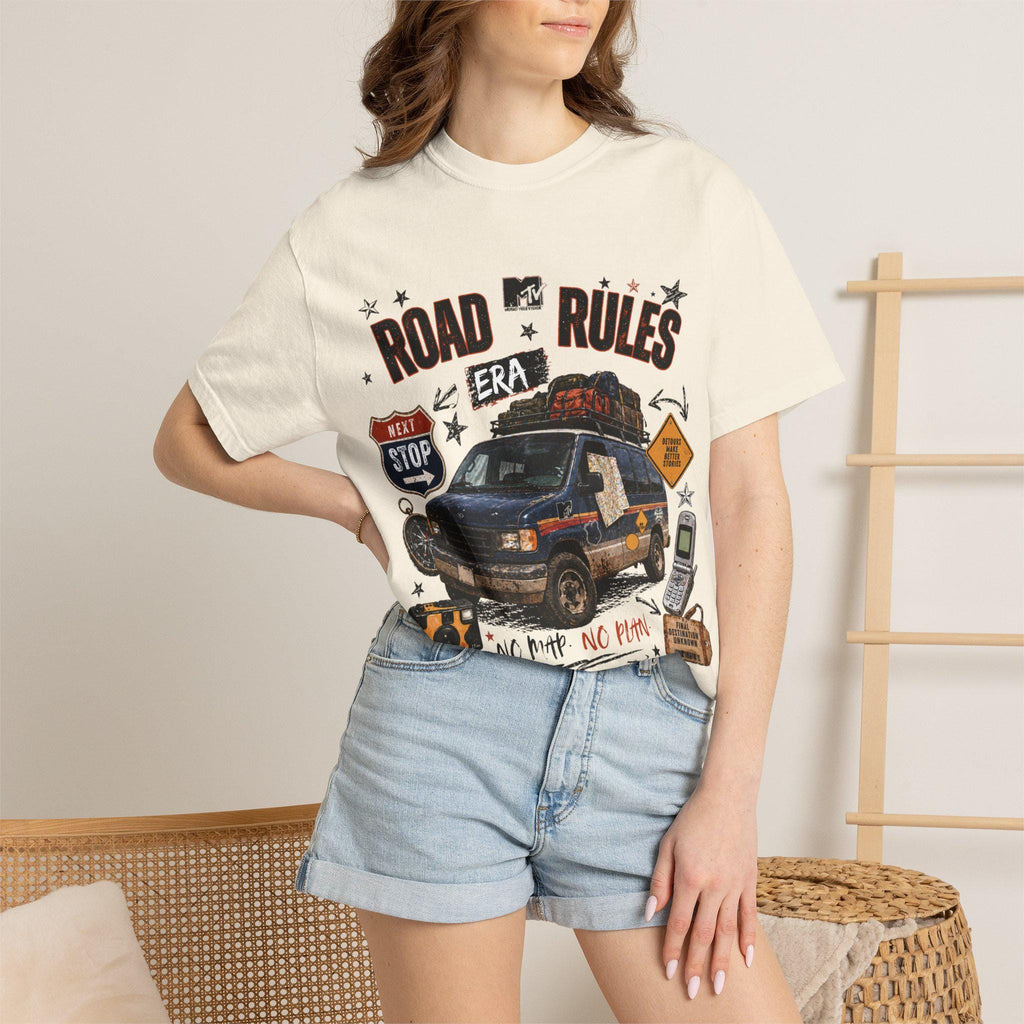 Road Rules Van Illustration T-Shirt | Retro Road Trip Graphic Tee