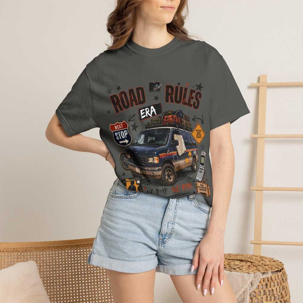 Road Rules Van Illustration T-Shirt | Retro Road Trip Graphic Tee