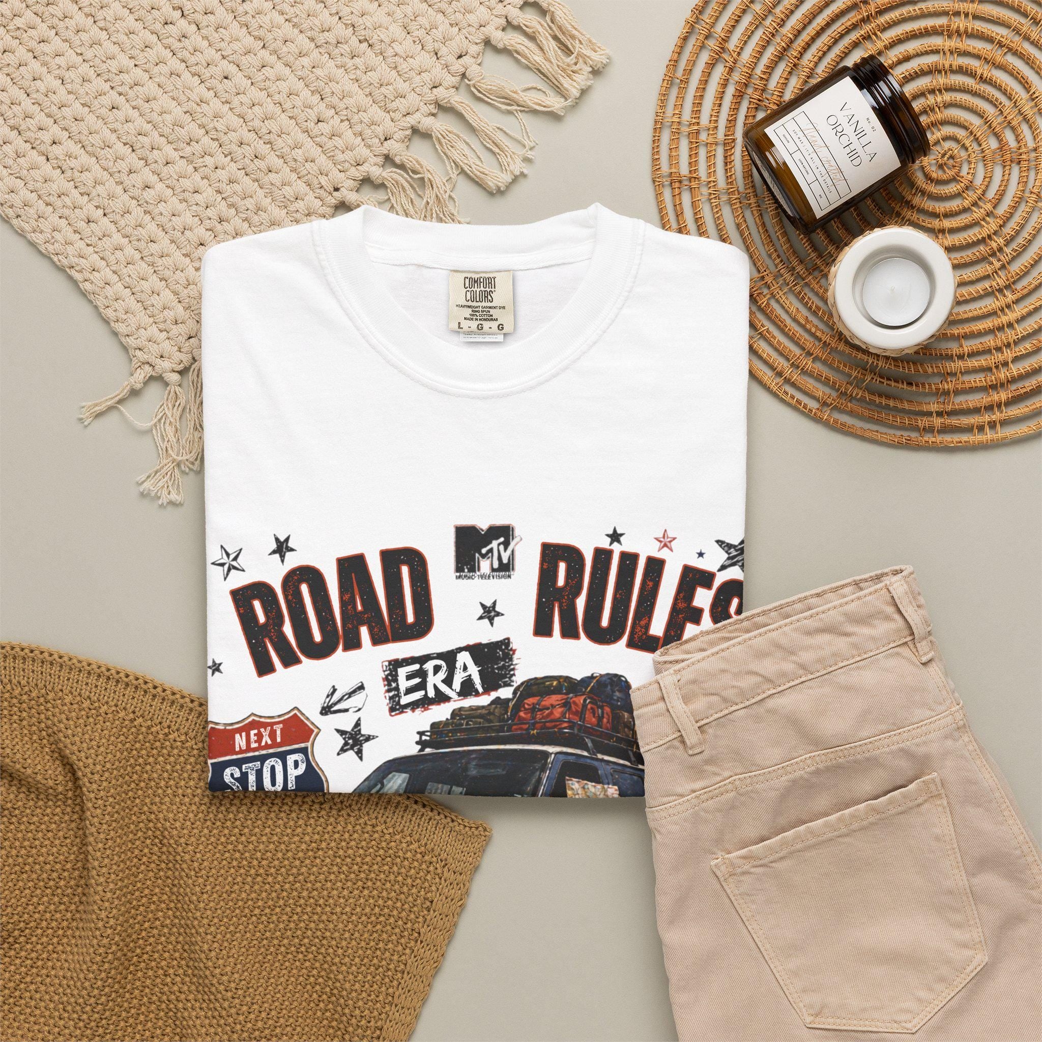 Road Rules Van Illustration T-Shirt | Retro Road Trip Graphic Tee