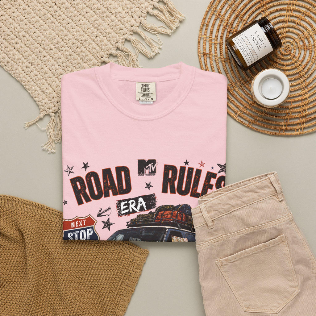 Road Rules Van Illustration T-Shirt | Retro Road Trip Graphic Tee