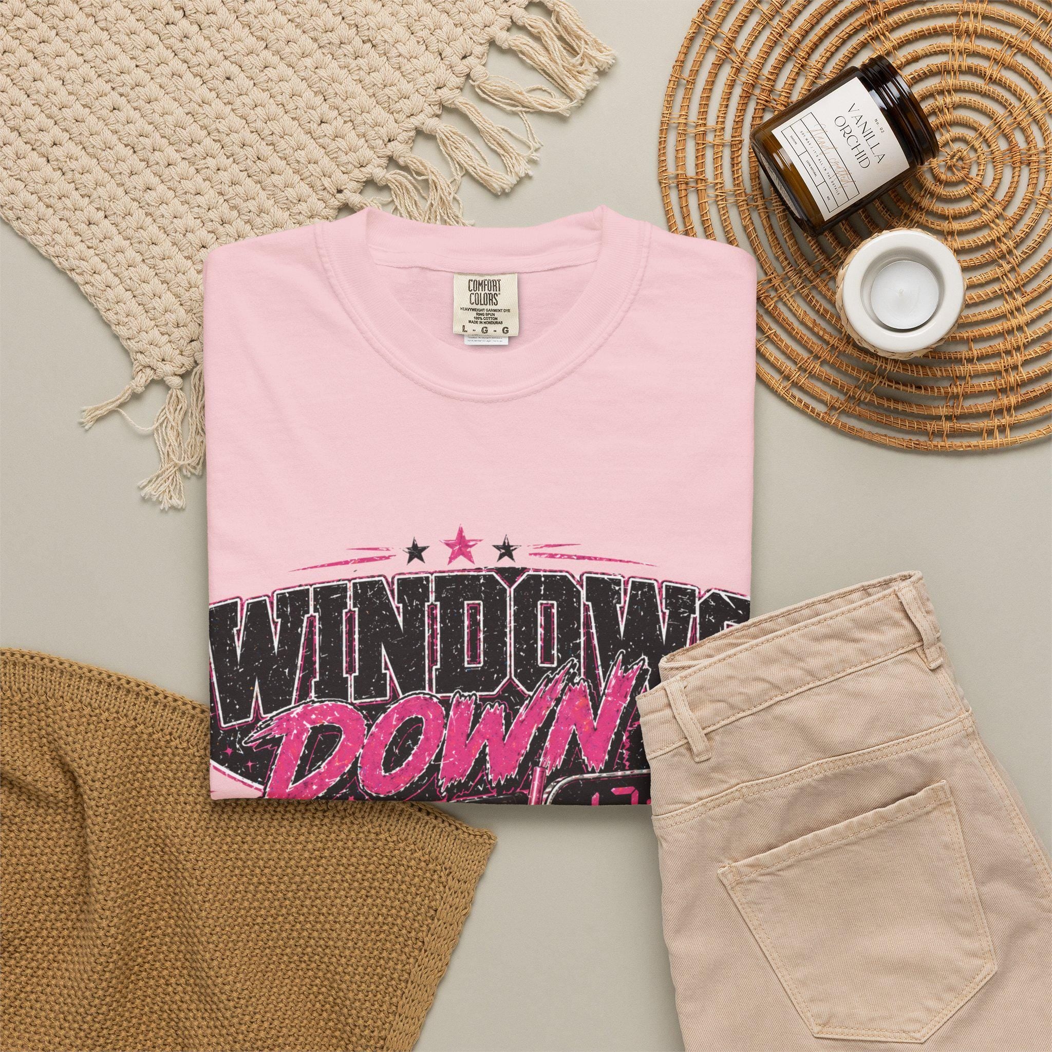 Windows Down cassette radio graphic T-shirt | retro 90s car vibe