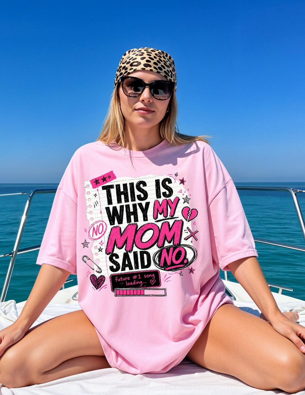 This Is Why My Mom Said No T-Shirt | Retro Doodle Heart Graphic