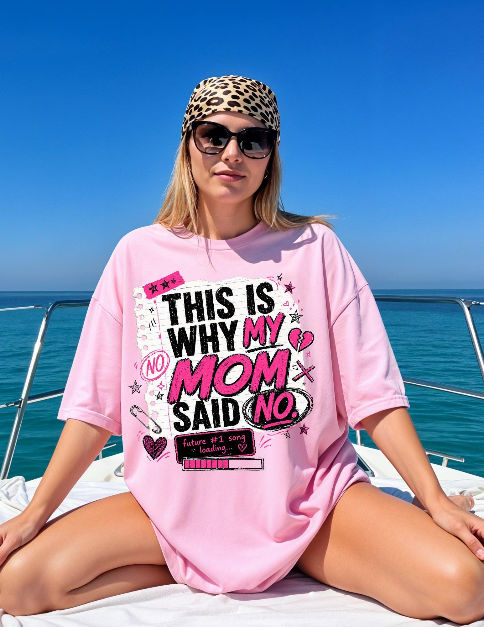 This Is Why My Mom Said No T-Shirt | Retro Doodle Heart Graphic