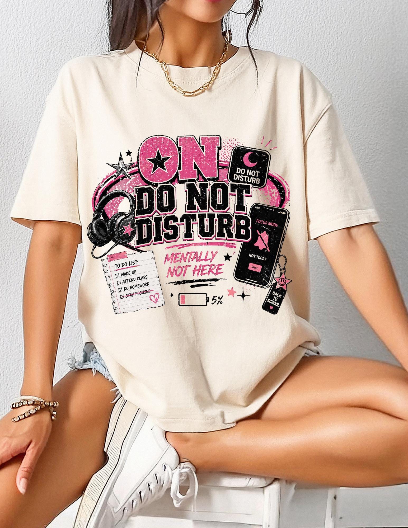 Mentally Not Here Do Not Disturb Student Tee, Back to School Comfort Colors Shirt