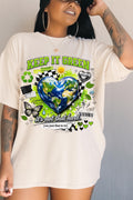 Keep It Green Earth Heart T-Shirt: Eco-Friendly Planet Lover Graphic Tee