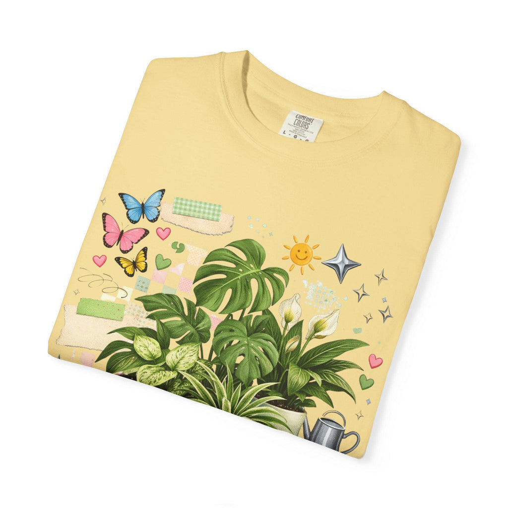 Plant Girl Era T-Shirt | Potted Plants, Monstera, Watering Can, Butterfly Design