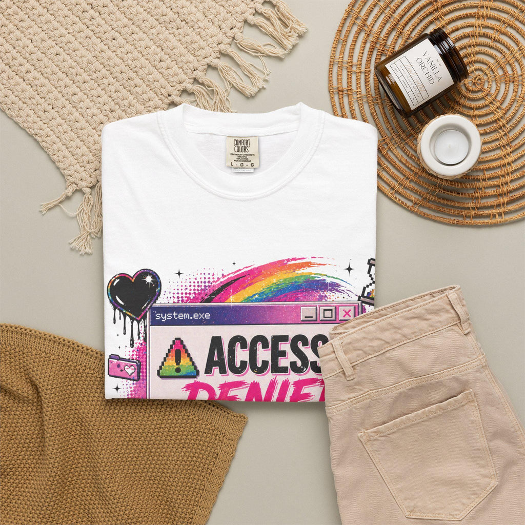Access Denied Shirt, Y2K Graphic Tee, Retro Computer Aesthetic Shirt, Sassy Quote Tee, 2000s Internet Style Top, Trendy Statement Tee
