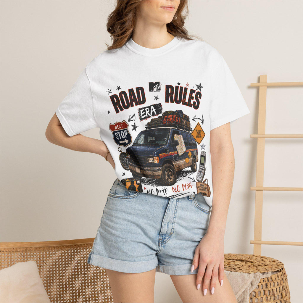 Road Rules Van Illustration T-Shirt | Retro Road Trip Graphic Tee