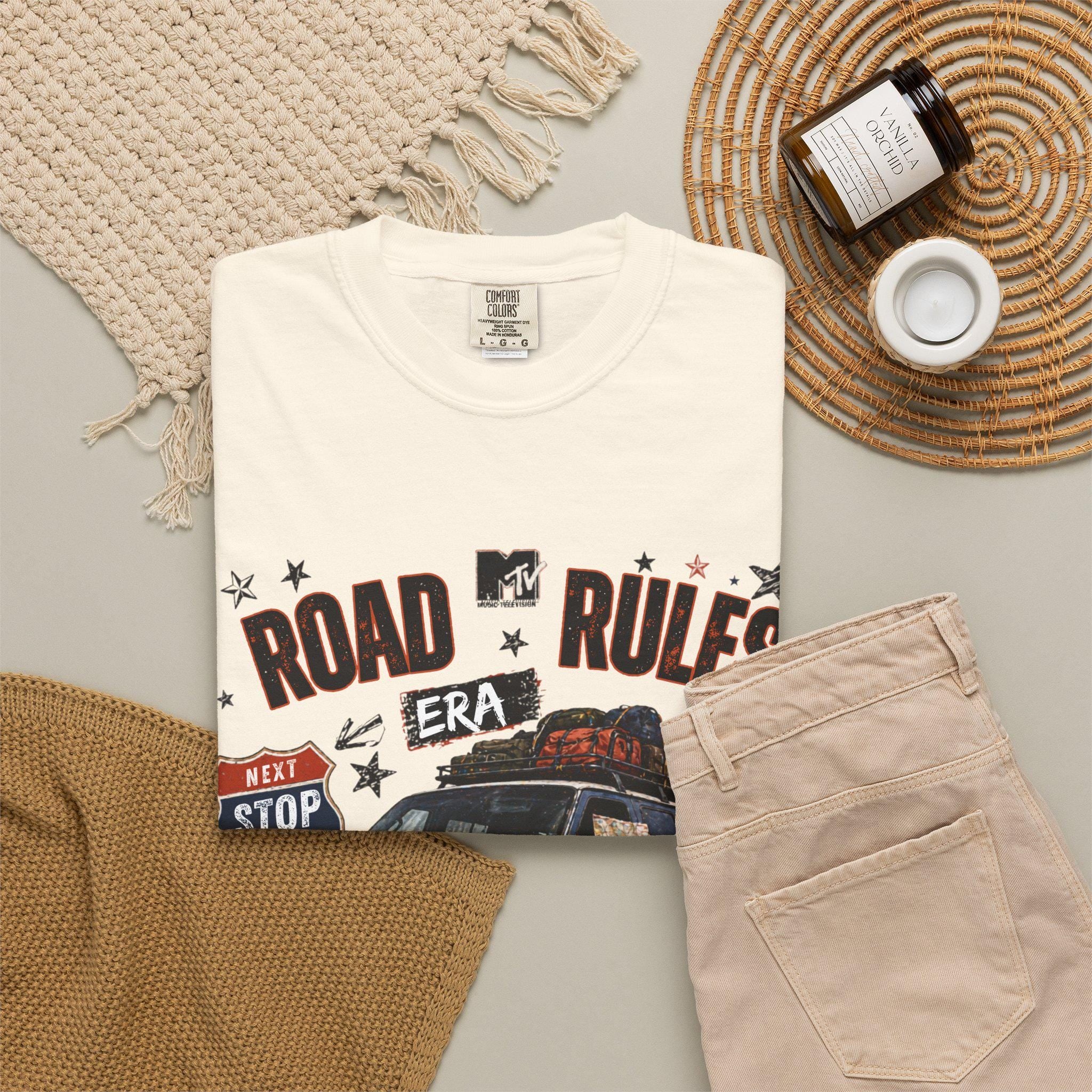 Road Rules Van Illustration T-Shirt | Retro Road Trip Graphic Tee