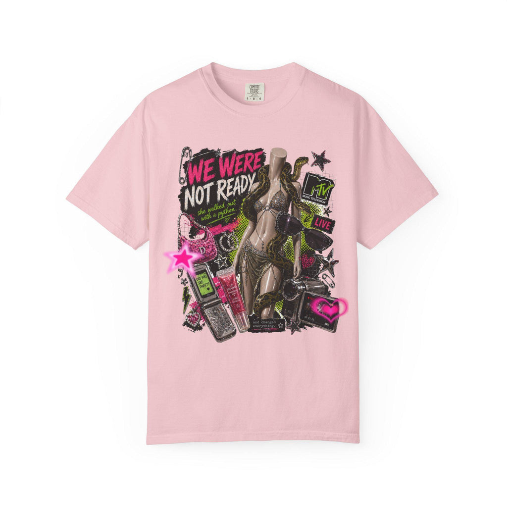 We Were Not Ready Y2K Pop Icon Graphic Tee, 2000s Nostalgia Collage Shirt