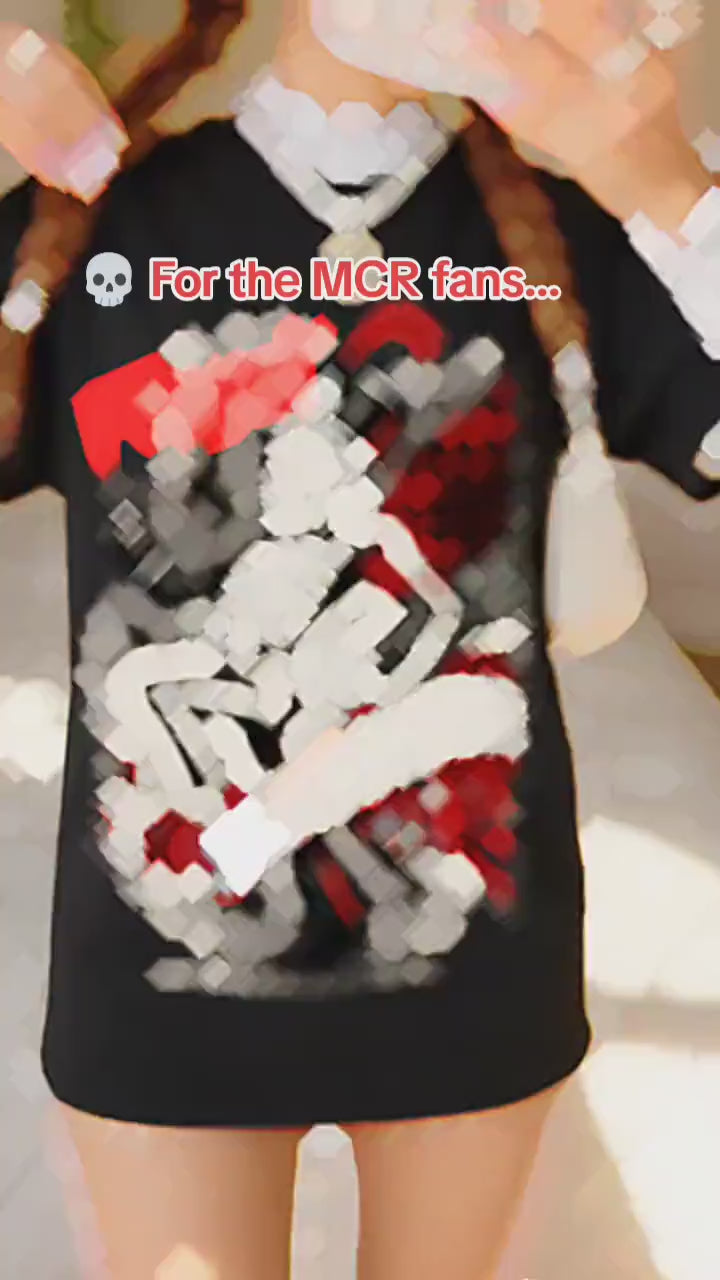 Skeleton Parade Emo Grunge Shirt: Alternative Gothic Graphic Tee