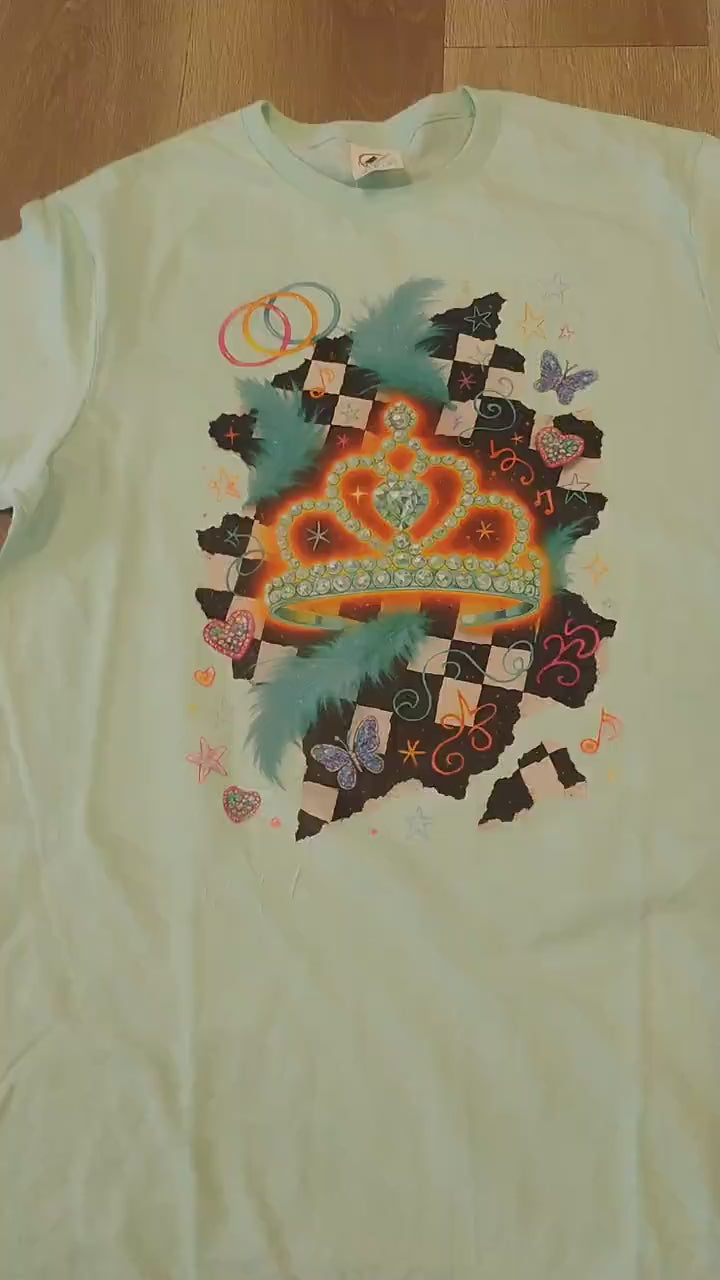 Y2K Showgirl Graphic Tee: 90s Retro Fashion
